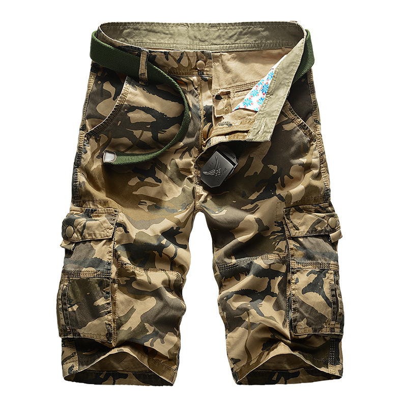 Corteiz Cargo Pant - ベルトなし迷彩カーゴショーツ メンズ 2026年新作 メンズカジュアルショーツ 男性用ルーズワークショーツ ミリタリーショートパンツ