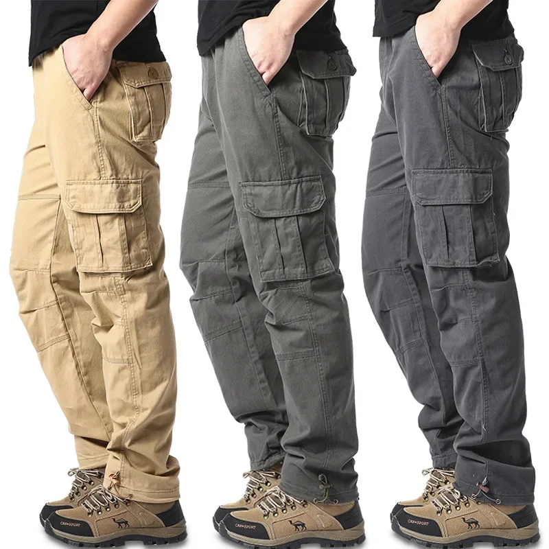 Corteiz Cargo Pant - メンズコットンカーゴパンツ,ラージポケット,ルーズオーバーオール,伸縮性ウエスト,カジュアルパンツ,ミリタリータクティカルパンツ,モノクロ,秋,2024