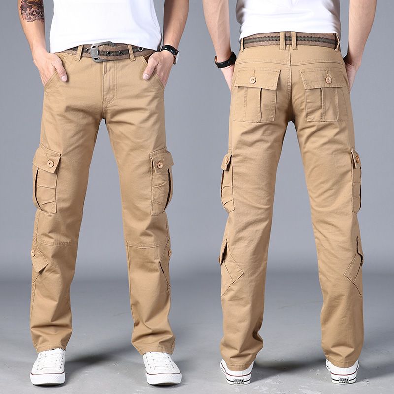 夏の新無地カジュアルポケットカーゴパンツ男薄型スタイル綿屋外 - Corteiz Cargo Pant のレビューと価格