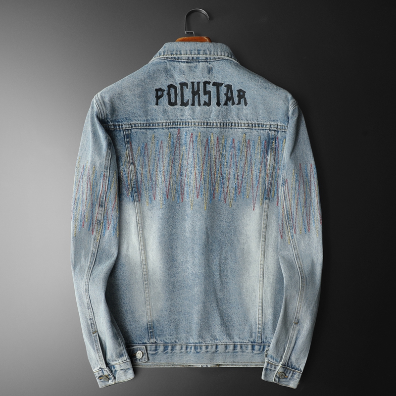 メンズヴィンテージウォッシュドデニムジャケット,ハイエンドバ - Streetwear High End Brand のレビューと価格