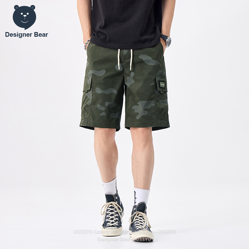 ブランド服夏カーゴ迷彩ショーツ男性マルチポケットだぶだぶの巾 - Streetwear Brand China のレビューと価格