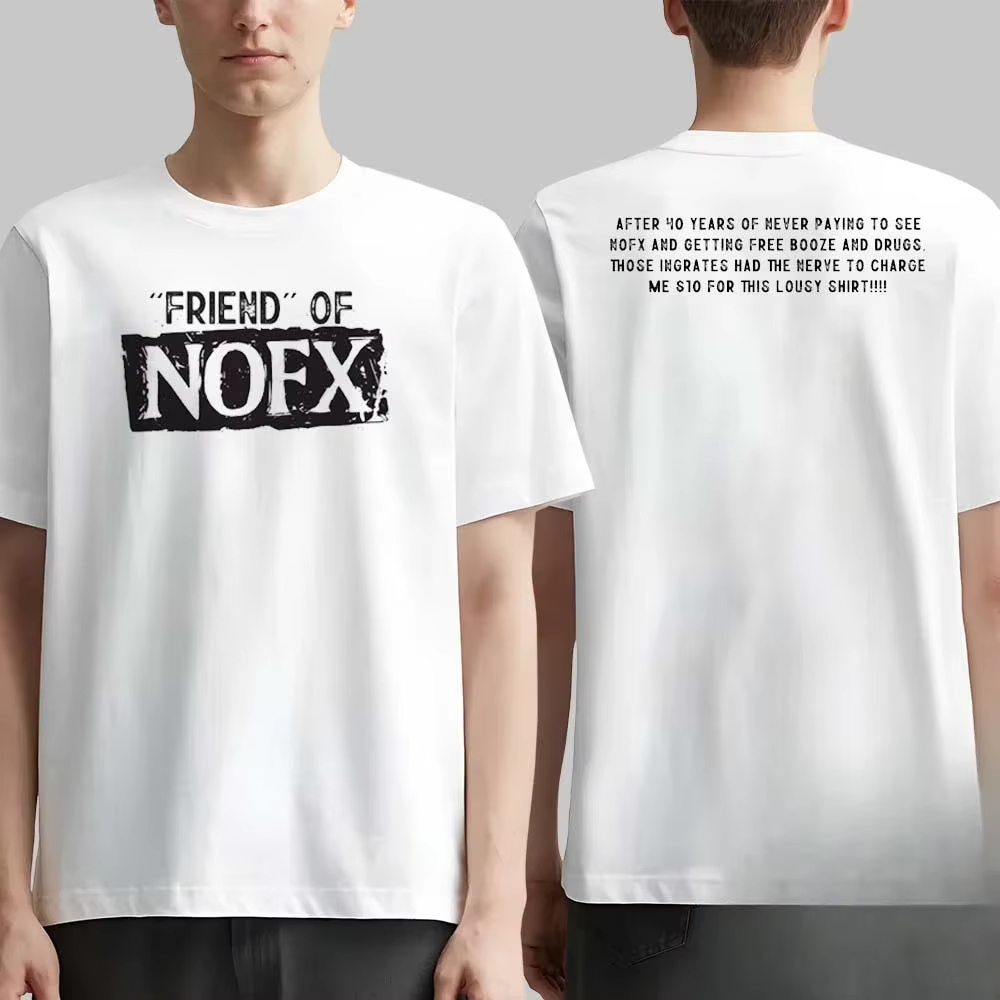 NOFX ロックバンドグラフィックエッセンシャル Tシャツ男 - Streetwear Brand Essentials のレビューと価格